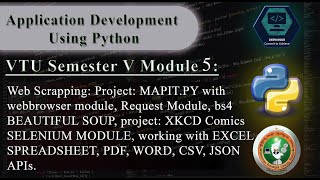 Application Development Using Python ( VTU 5th SEM ) VTU Module 5 ( 18CS55 )