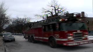 Chicago Fire Department Engine 102 \u0026 Truck 25 Responding