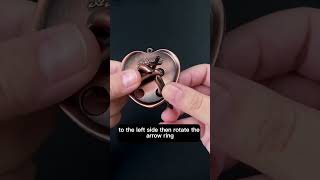 How to remove the two iron rings into the heart shape puzzle / brain teaser 63 #shorts