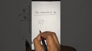 Prime Factorization of 35 #maths #factorisation #math