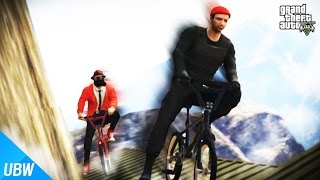 위험천만한 절벽에서 자전거 레이스를!! [절벽 자전거 파쿠르: GTA 5 Hard Bike Pakour 2] 울산큰고래