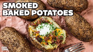 SMOKED BAKED POTATOES 🥔🔥 How to Make a Smoked Baked Potato on Pellet Grill