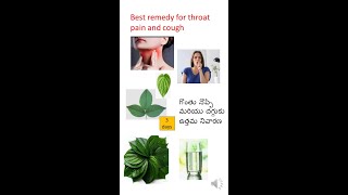 #shorts #Best remedy for throat pain and cough #గొంతు నొప్పి మరియు దగ్గుకు ఉత్తమ నివారణ