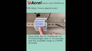 Acrel Electric | ADW300 Series Power IoT Instrument Password Setting \u0026 LED Backlight Time Setting