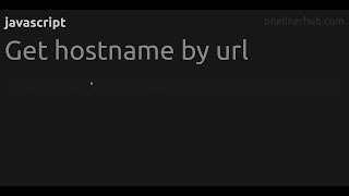 Get hostname by url