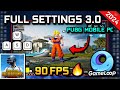 Best All Settings of FKLzz in PUBG MOBILE 3.0 PC Emulator Gameloop 90FPS (2024)