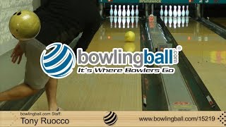 bowlingball.com Pyramid Force Gold Pearl Bowling Ball Reaction Video Review