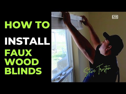 How To Install Faux Wood Blinds Tutorial - Inside Mount Installation ...