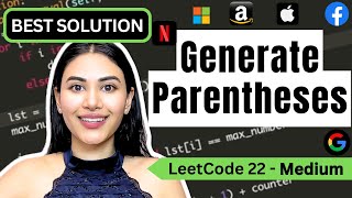 Generate Parentheses - LeetCode 22 - Python #backtracking #recursion #leetcode