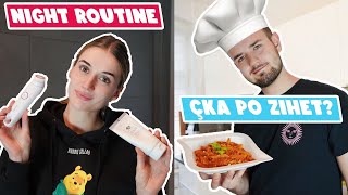 ⎟QKA PO ZIHET ?? ⎟NJE MBREMJE ME NEVE + NIGHT ROUTINE ❤️⎟SHIKONE QYSH KENDON TINA 😳⎟COOKING WITH US