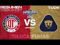 Resumen | Toluca vs Pumas | Torneo Guard1anes 2021 BBVA MX - J6 | TUDN