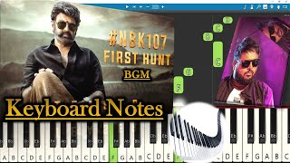 Veera Simha Reddy BGM Keyboard Notes (piano cover) | Thaman S | Nandamuri Balakrishna