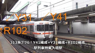 313系ブツ6！Y41編成+Y31編成+R102編成　駅列車特集　JR東海道本線　大垣駅　その45