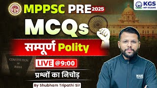 MPPSC Pre 2025 Polity Important MCQ's | MPPSC Polity Most Important Question | Shubham Tripathi Sir