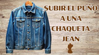 How to shorten the sleeves on a jean jacket