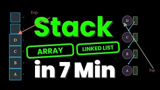 Stack Implementation using Array & Linked List | Data Structures & Algorithm Tutorials 7 Min