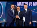 Matteo Renzi a confronto con Matteo Salvini (15/10/2019)