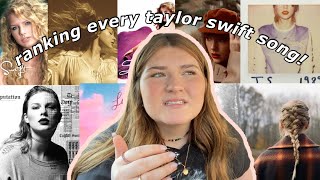 ranking every Taylor Swift song *don't be mad*