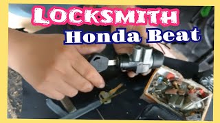 LOCKSMITH Honda Beat ..lost key make another one..(tutorial)