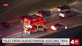 Police pursue hijacked roadside assistance truck | NBC4 Washington