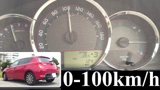 【0-100km/h 加速】 オーリス 4WD 1500cc　CVT　トヨタ