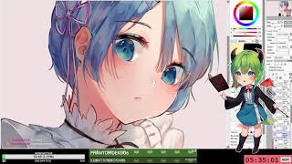 Rem, Re:zero- Anime Girl - Speedpaint [Paint Tool Sai]