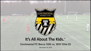 Continental FC Barca '03 vs.WSV Elite 03