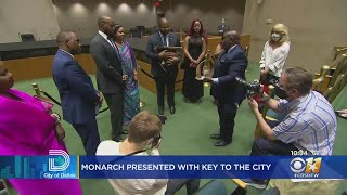 King Of Uganda Receives Key To The City Of Dallas