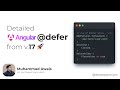 Angular 17 @defer block with attention to all aspects 🚀