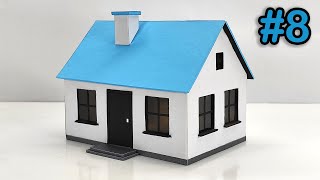 Simple Mini House With Cardboard | Miniature House #8