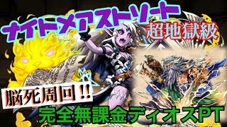 ナイトメアストリートを完全無課金ディオスで高速周回【パズドラ】