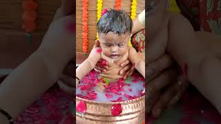 Annaprashan Ceremony of Parth #shorts #statusvideo #riceceremony #annaprashan #decoration#baby#cute