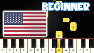 National Anthem Of The USA (United States) | Beginner Piano Tutorial | Easy Piano