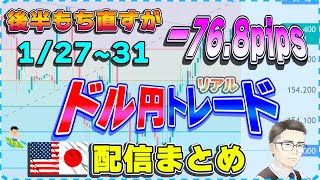 【FXライブまとめ】ドル円トレードまたまた大負けしました。後半はスキャルピングに挑戦し持ち直すも、前半の負けが大きく負け越し。