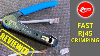 Fast RJ45 crimping with the FT-45 from Ideal Industries - CAT6 cables - crimp \u0026 cut