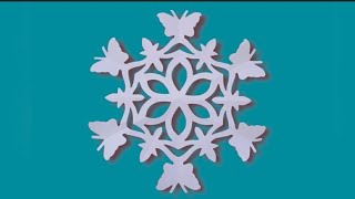 Paper craft design #28 | paper cutting butterfly 🦋 | paper snowflake butterfly 🦋 #PaperCraft
