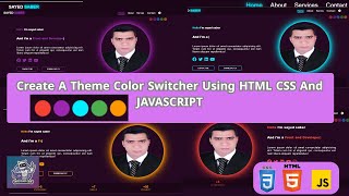 Create A Theme Color Switcher Using HTML CSS And JAVASCRIPT