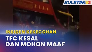 INSIDEN KEKECOHAN | Penyokong Bertindak Liar, Cermin Bas Selangor FC Pecah