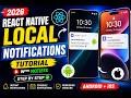React Native Local Push Notifications Tutorial (2026) | Notifee Step by Step Android + iOS