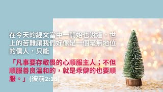 2022.12.08  每日活水- 彼得前書2：18-25 受苦的僕人