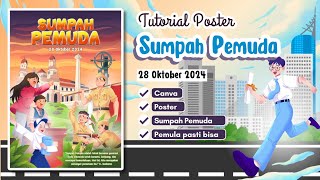 Cara Membuat Poster Illustrai Hari Sumpah Pemuda✨ 2024 di Canva