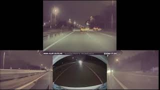 테슬라캠으로 잡은 레이싱 하던 놈들 (Race on the road illegally by Teslacam)