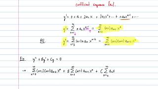 Lecture 16 Summary: Application of Recurrence Relations to Differential Equations