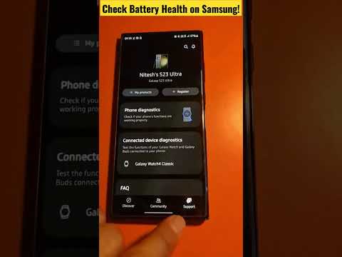 ¡Comprueba el estado de la batería en los dispositivos Samsung! #samsung #s23ultra