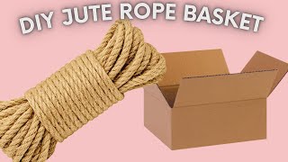 How to make Eco-Friendly Jute Rope Basket, DIY IKEA Basket, Jute rope Basket, DIY basket, @YouTube