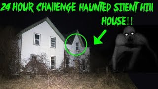 24 HOUR OVERNIGHT CHALLENGE IN HAUNTED SILENT HILL HOUSE // ATTACKED BY GHOST!