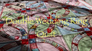 簡単ダブルウエディングリングのキルトケットを作る/[With scrap cloth] I easily make a quilt with a double wedding ring pattern