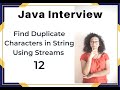 Find Duplicate Characters in String Using Streams #JavaInterview