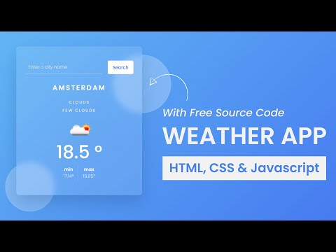 Weather application with Javascript | Javascript project with source code