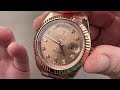 rolex day date ii everose gold with diamond indices 218235 rolex watch review